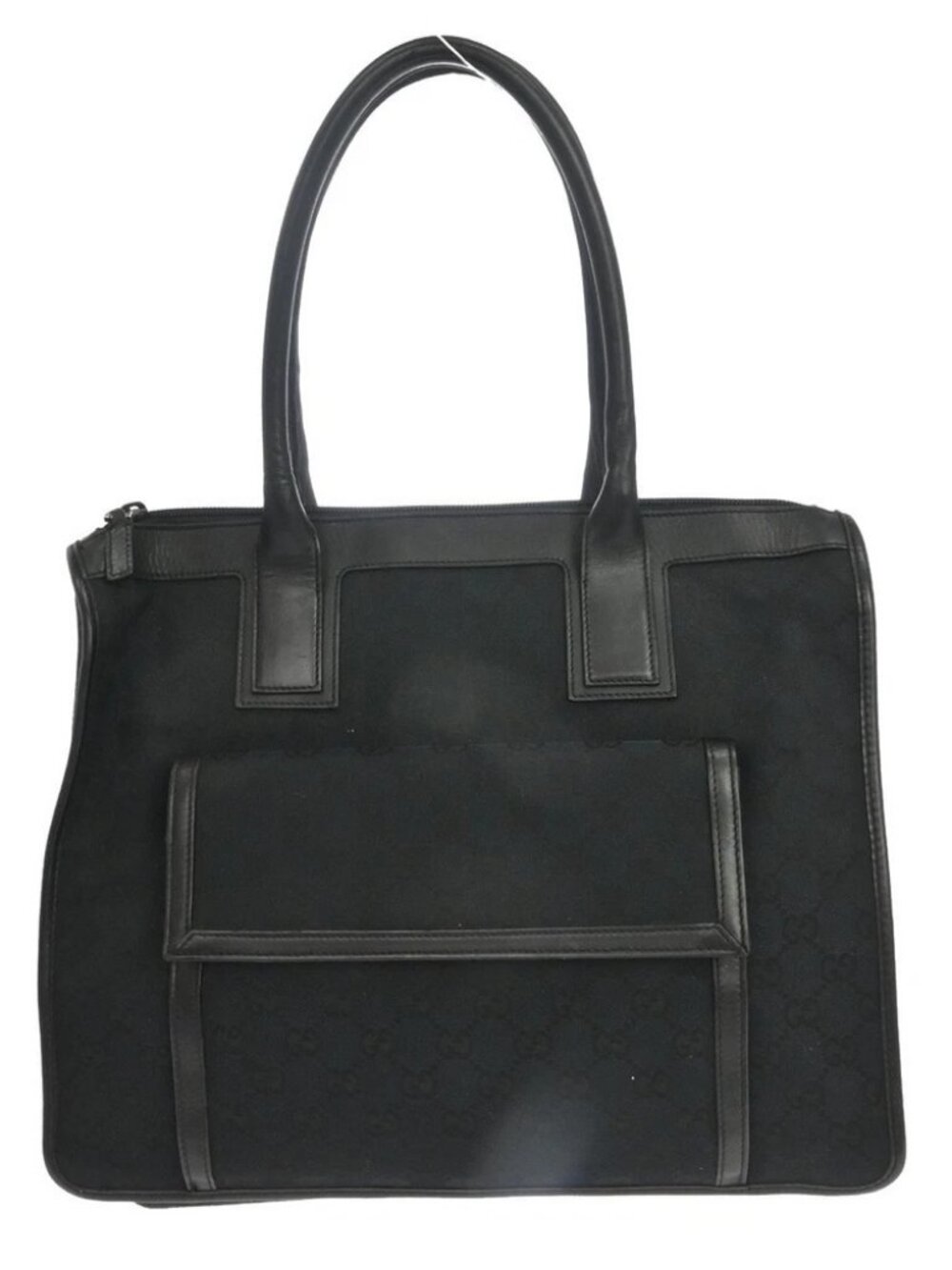 Gucci Black Canvas GG Tote Handbag